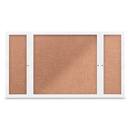 United Visual Products Indoor Enclosed Combo Board, 48"x36", Gold Frame/Burgundy & Ultramarine UVCB4836G-BURGUN-ULTMAR